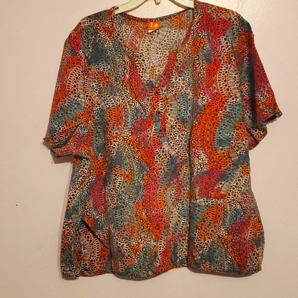 Multicolored Scrub Shirt